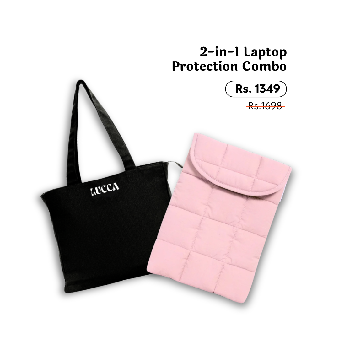 Midnight Tote + Puffer Sleeve