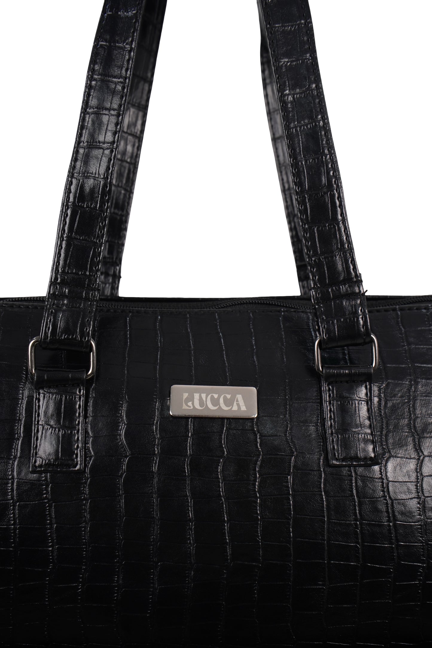 Lucca crocodile embossed tote ( lunch box compartment & laptop bag )