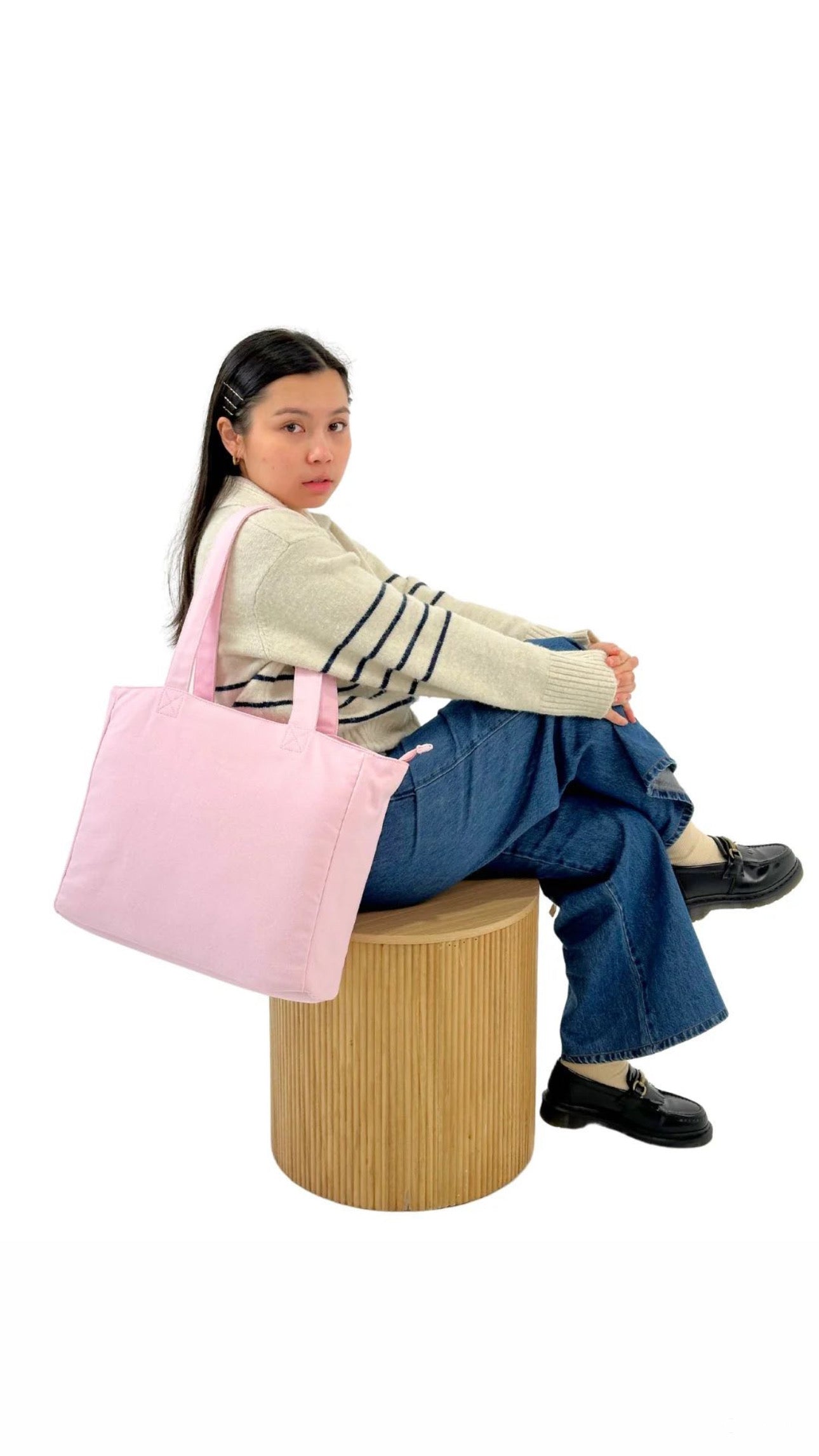 Laptop Tote ( soft pink)