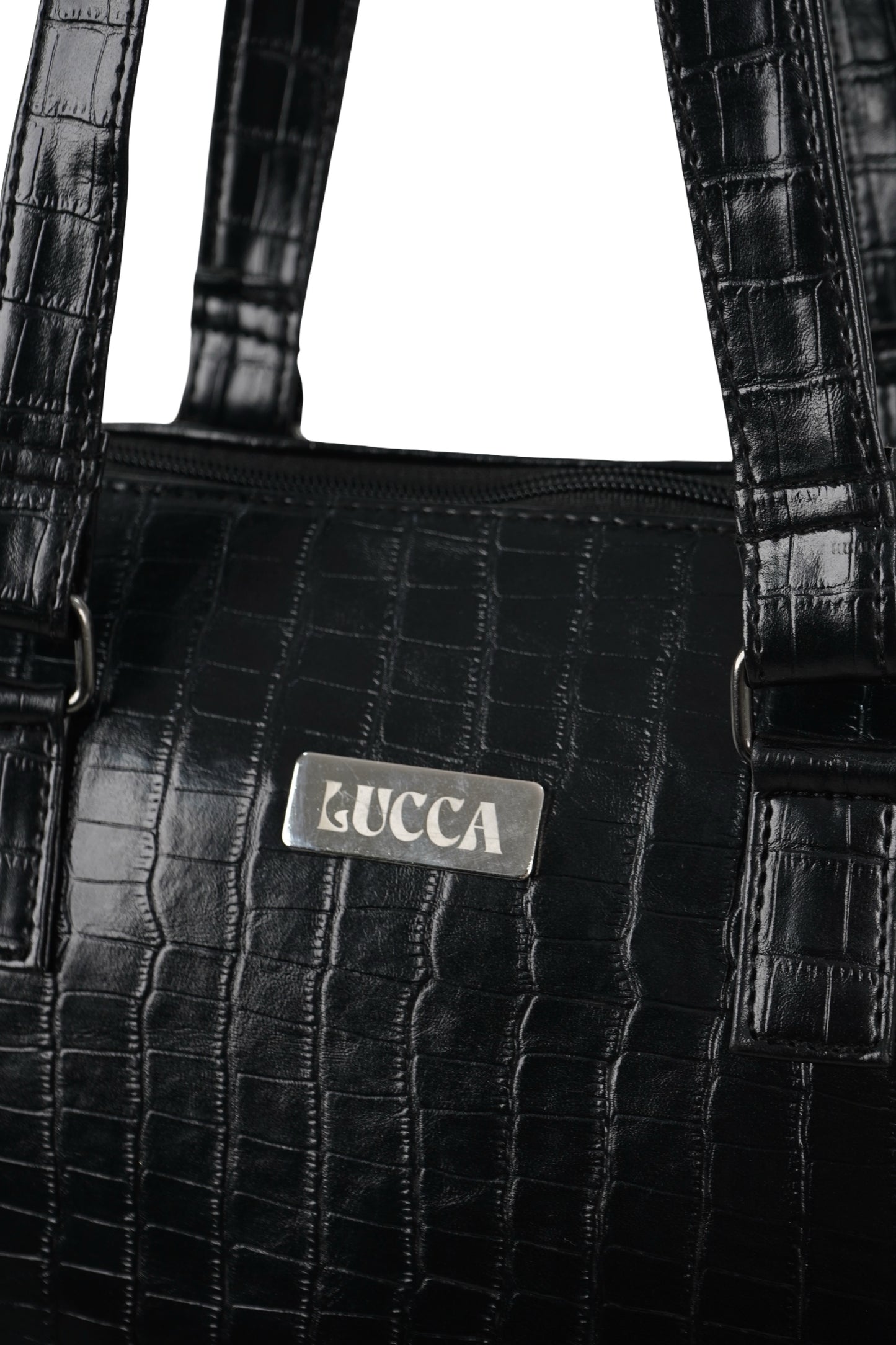Lucca crocodile embossed tote ( lunch box compartment & laptop bag )