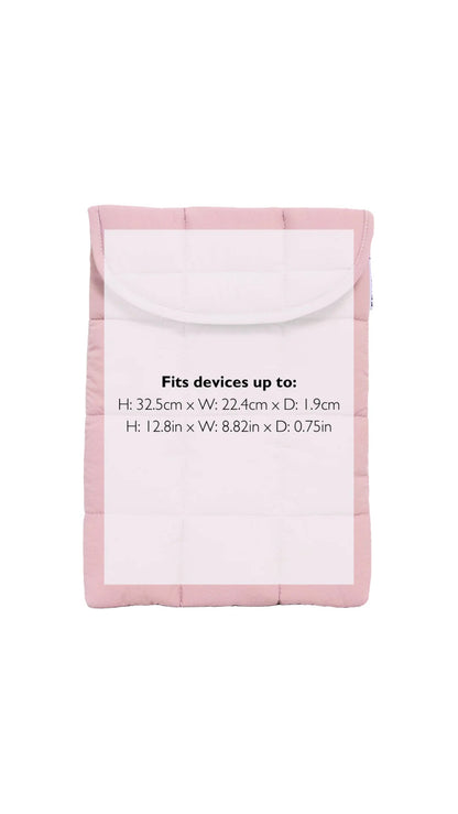 Puffy Laptop Sleeve 13"/14" ( soft pink)