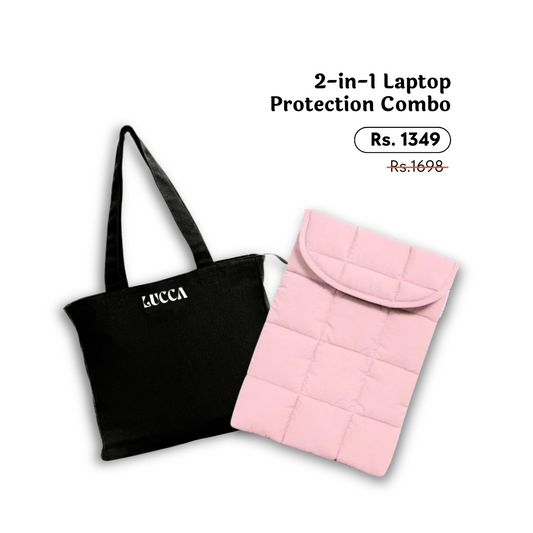 Midnight Tote + Puffer Sleeve