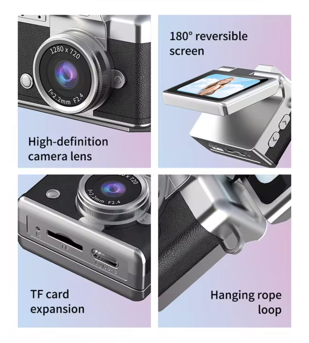 Mini flip digital keychain camera