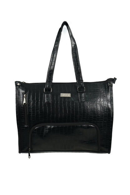 Lucca crocodile embossed tote ( lunch box compartment & laptop bag )