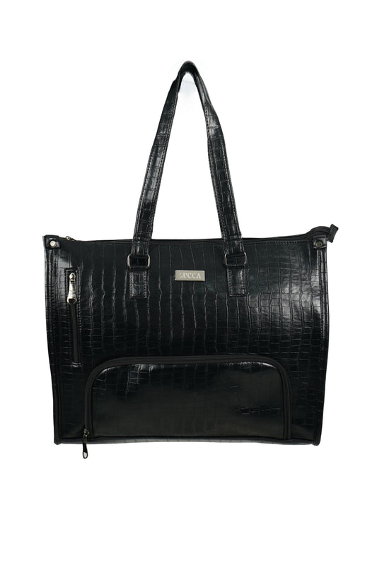 Lucca crocodile embossed tote ( lunch box compartment & laptop bag )