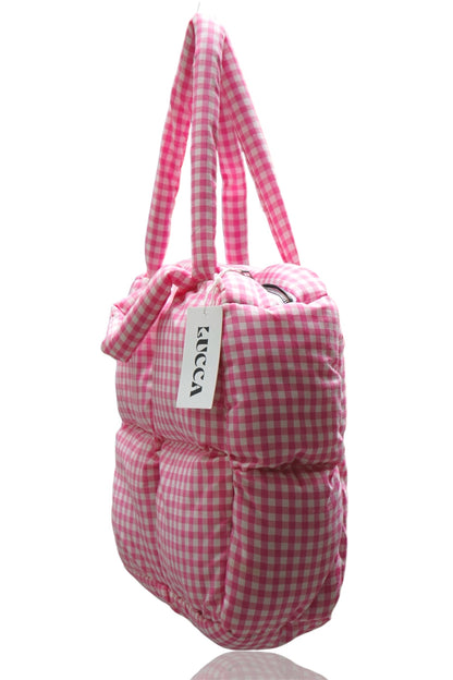 Gingham puffers tote ( 14 inch )