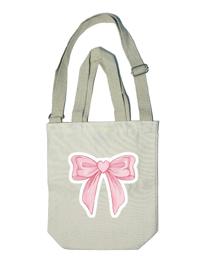 PINK BOW TOTE BAGS