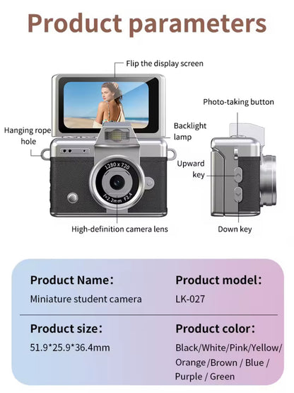 Mini flip digital keychain camera