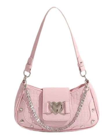BIASIA Y2K Metallic Shoulder Bag | Pink | FARFETCH GR