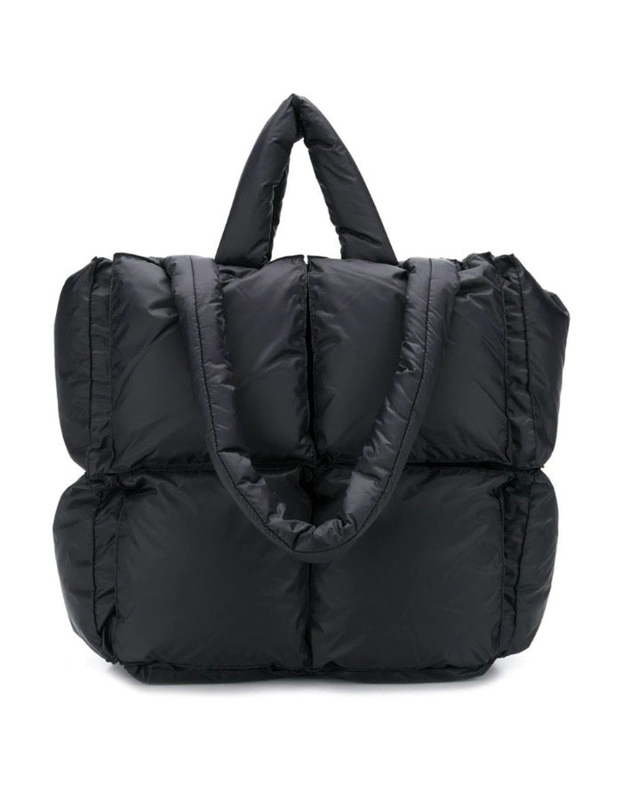 The laptop Puffer tote bag-black (16 inch)
