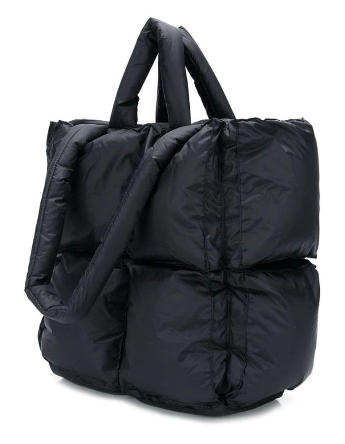 The laptop Puffer tote bag-black (16 inch)